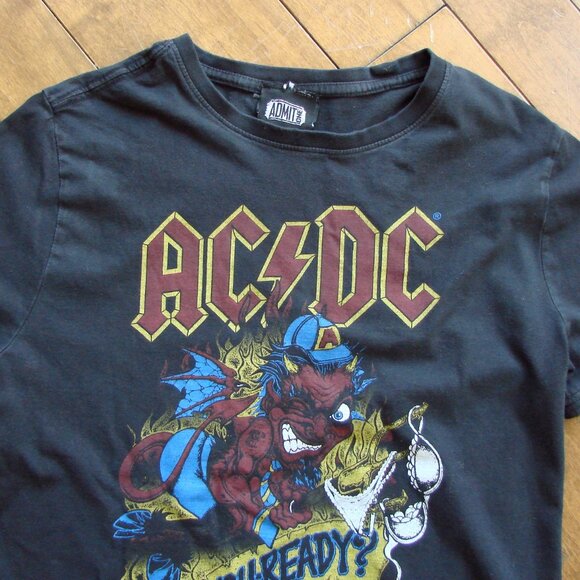 AC/DC Band Tee Shirt Top Are You Ready? Black 2010 Admit One Size Large Unisex - Picture 2 of 9